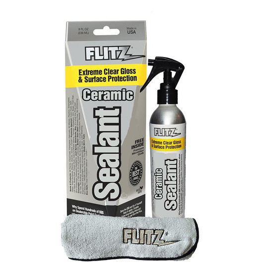  Flitz Ceramic Sealant Spray Bottle w/Microfiber Polishing Cloth - 236ml/8oz 