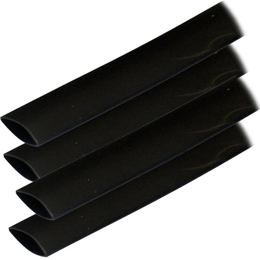  Ancor Adhesive Lined Heat Shrink Tubing (ALT) - 3/4" x 6" - 4-Pack - Black 