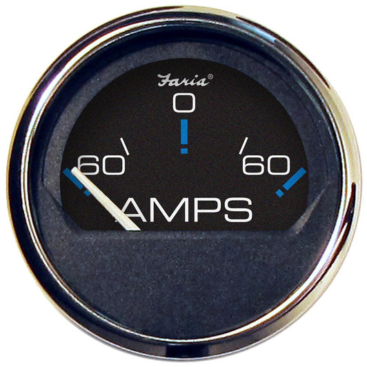 Faria Beede Instruments Faria Chesapeake Black 2" Ammeter Gauge (-60 to +60 AMPS) 