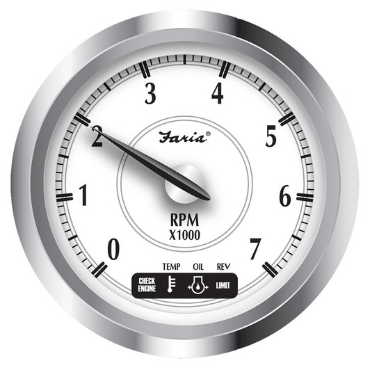 Faria Beede Instruments Faria Newport SS 4" Tachometer w/System Check Indicator f/Suzuki Gas Outboard - 0 to 7000 RPM 