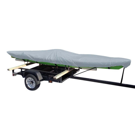 Carver by Covercraft Carver Poly-Flex II Extra Wide Styled-to-Fit Cover f/12.5' Fishing Kayaks Trailerable- Grey 