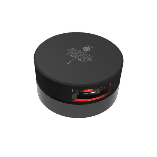  Lopolight Series 301-009 - Port Sidelight - 2NM - Horizontal Mount - Red - Black Housing 