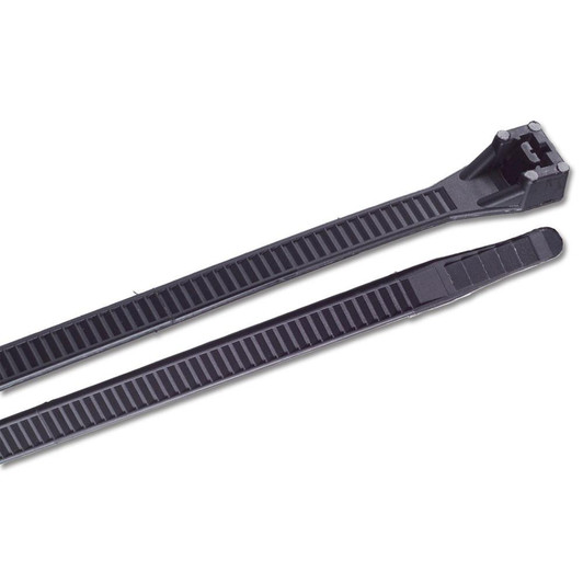  Ancor 15" UV Black Heavy Duty Cable Zip Ties - 100 Pack 