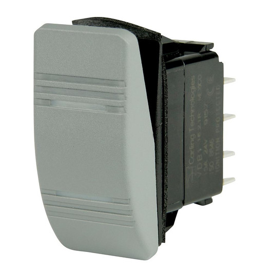 BEP Marine BEP DPDT Contura Switch - 2-Amber LEDs - Gray - ON/ON 