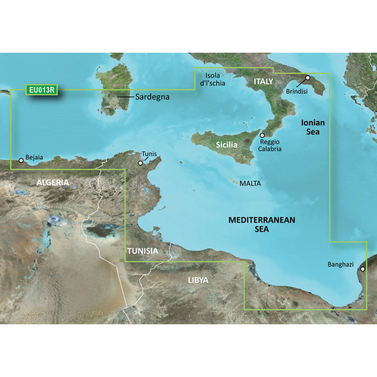  Garmin BlueChart® g3 HD - HXEU013R - Italy Southwest & Tunisia - microSD™/SD™ 