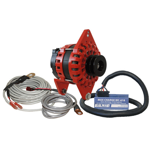  Balmar Alternator 250 AMP Kit 12V 4" Dual Foot Saddle Dual Vee Pulley Regulator & Temp Sensor 