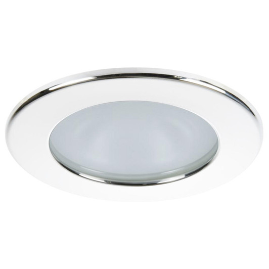  Quick Kai XP Downlight LED - 6W, IP66, Screw Mounted - Round White Bezel, Round Warm White Light 