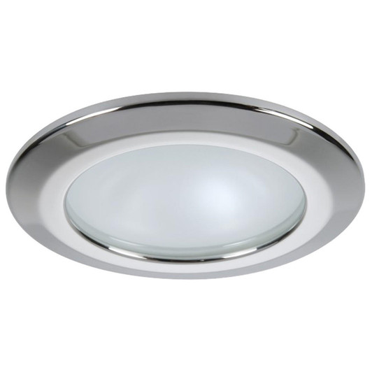  Quick Kor XP Downlight LED - 4W, IP66, Screw Mounted - Round Stainless Bezel, Round Warm White Light 