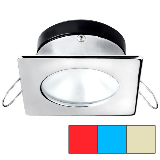 I2Systems Inc i2Systems Apeiron A1120 Spring Mount Light - Square/Round - Red, Warm White & Blue - Polished Chrome 