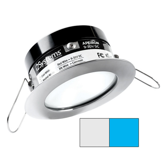 I2Systems Inc i2Systems Apeiron A503 3W Spring Mount Light - Cool White & Blue - Polished Chrome Finish 