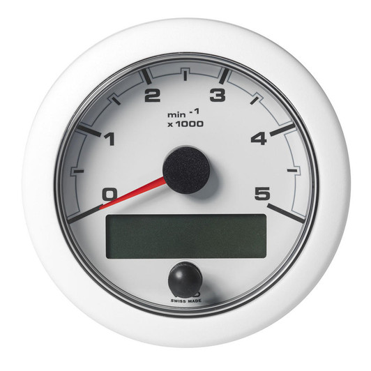 Veratron 3-3/8" (85mm) OceanLink® NMEA 2000® Tachometer - 5000 RPM - White Dial & Bezel 