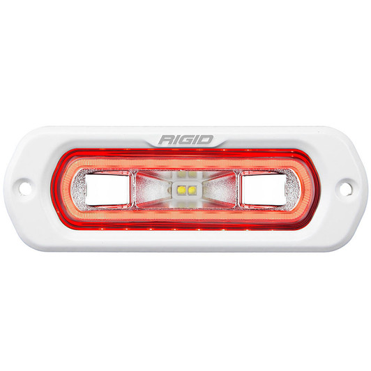  RIGID Industries SR-L Series Marine Spreader Light - White Flush Mount - White Light w/Red Halo 
