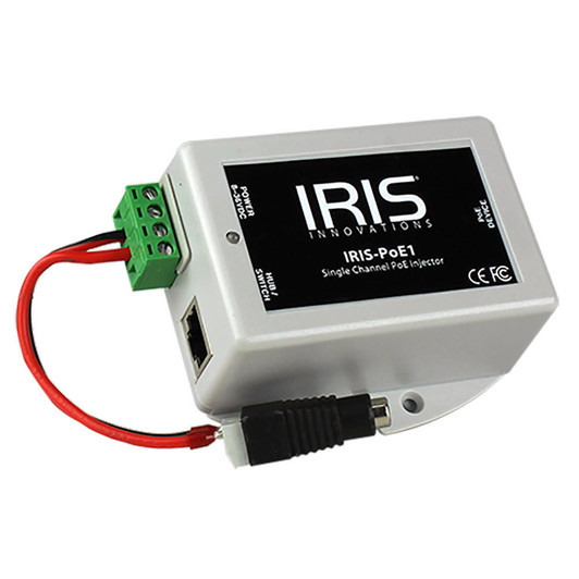 Iris Innovations Iris Single Channel PoE Injector - 8-36VDC Input Voltage & 48VDC Output 