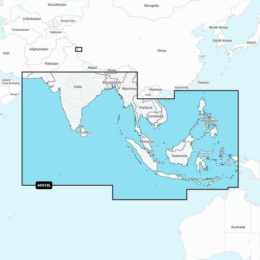  Garmin Navionics Vision+ NVAE010L - Indian Ocean & South China Sea - Marine Chart 