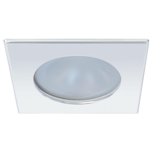  Quick Blake XP Downlight LED -  6W, IP66, Screw Mounted - Square Stainless Bezel, Round Warm White Light 
