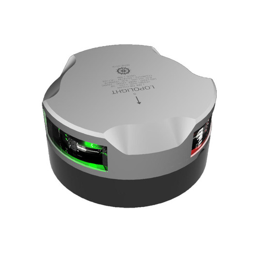  Lopolight Series 101-005 - Tri-Color Navigation Light - 1NM - Horizontal Mount -Silver Housing 