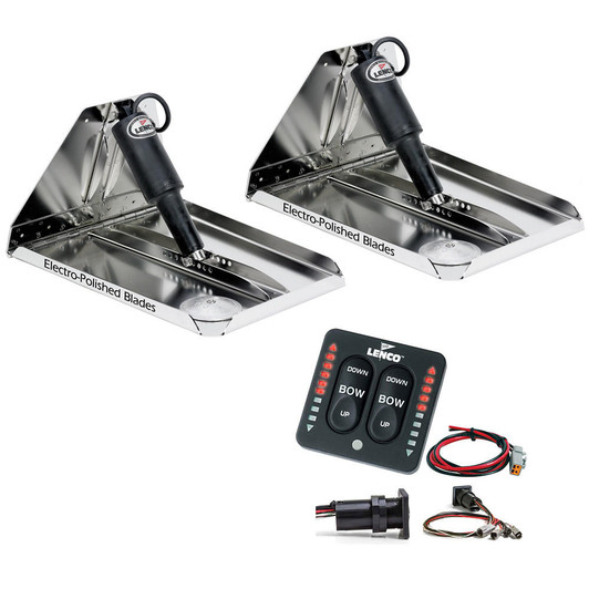 Lenco Marine Lenco 16" x 12" Heavy Duty Performance Trim Tab Kit w/LED Indicator Switch Kit 12V 