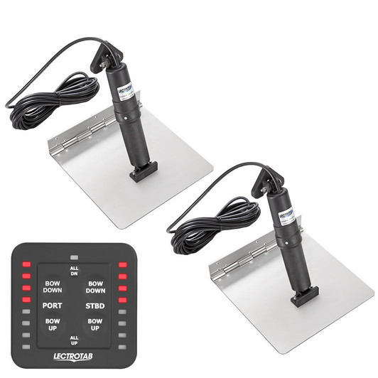  Lectrotab XKA Stainless Steel Trim Tab Kit w/One-Touch Control - 12 x 24 