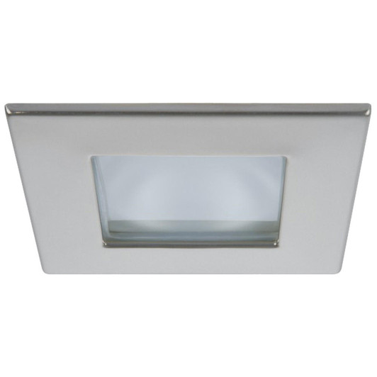  Quick Marina XP Downlight LED - 4W, IP66, Spring Mounted - Square Satin Bezel, Square Warm White Light 