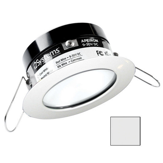 I2Systems Inc i2Systems Apeiron PRO A503 - 3W Spring Mount Light - Round - Cool White - White Finish 