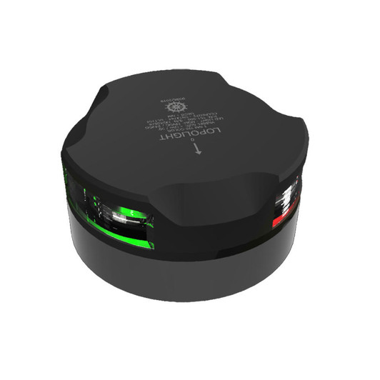  Lopolight Series 101-005 - Tri-Color Navigation Light - 1NM - Horizontal Mount -Black Housing 