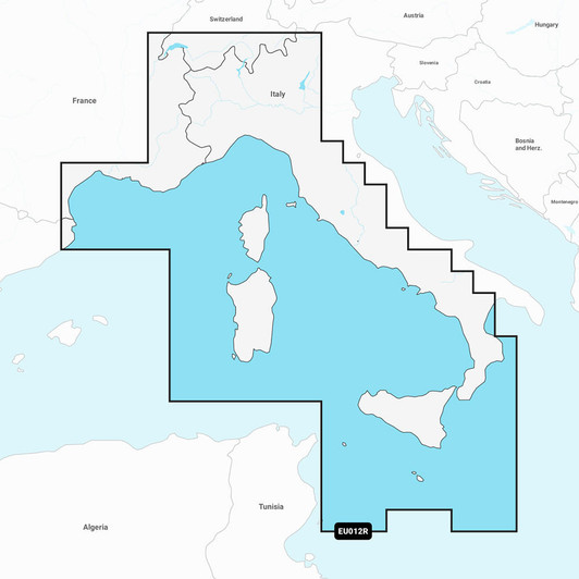  Garmin Navionics Vision+ NVEU012R - Mediterranean Sea, Central & West - Marine Chart 