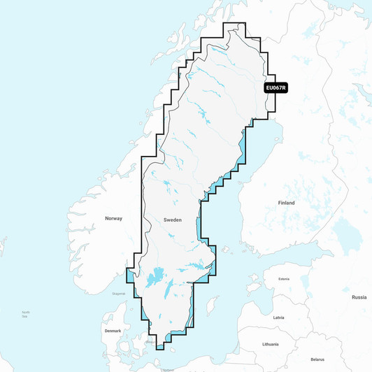  Garmin Navionics Vision+ NVEU067R - Sweden, Lakes & Rivers - Inland Marine Chart 
