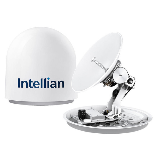  Intellian v60E 65cm Ku-band Maritime VSAT Antenna System - 6W Single Buc Single Cable - Lightweight 