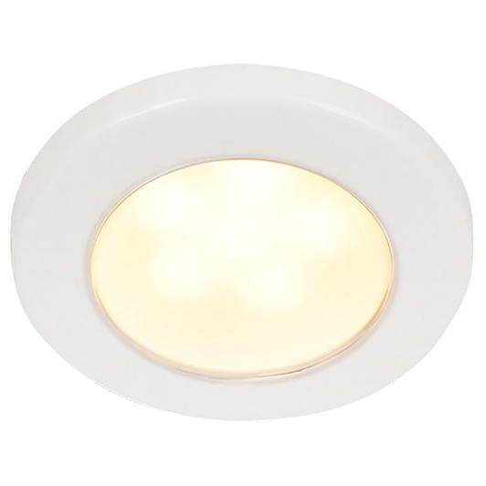 Hella Marine EuroLED 75 3" Round Screw Mount Down Light - Warm White LED - White Plastic Rim - 12V 