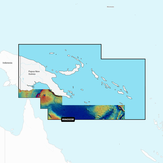  Garmin Navionics Vision+ NVAE025R - Papua New Guinea & Solomon Islands - Marine Chart 