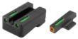  Truglo TFX Pro Tritium/Fiber-Optic Day/Night Sights Fit Kimber 1911 models w/ FIXED REAR SIGHT - Orange Outline Front/Rear Green 