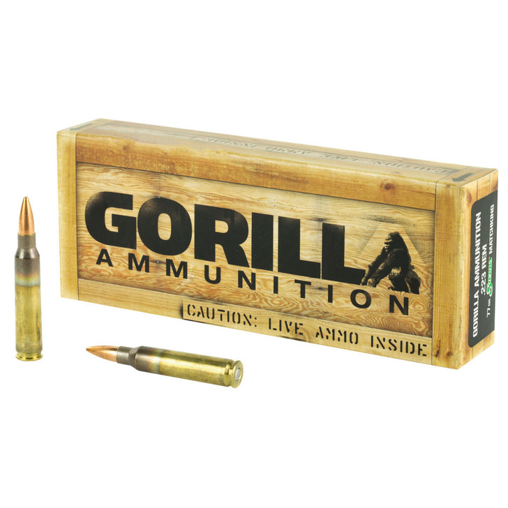 Gorilla Ammunition Company LLC Gorilla 223rem 77gr Sierra 20/200 