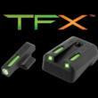 Truglo TFX Tritium/Fiber-Optic Day/Night Sights Fits Kimber 1911 Models with Fixed Rear Sight - White Outline Front/Green Rear 