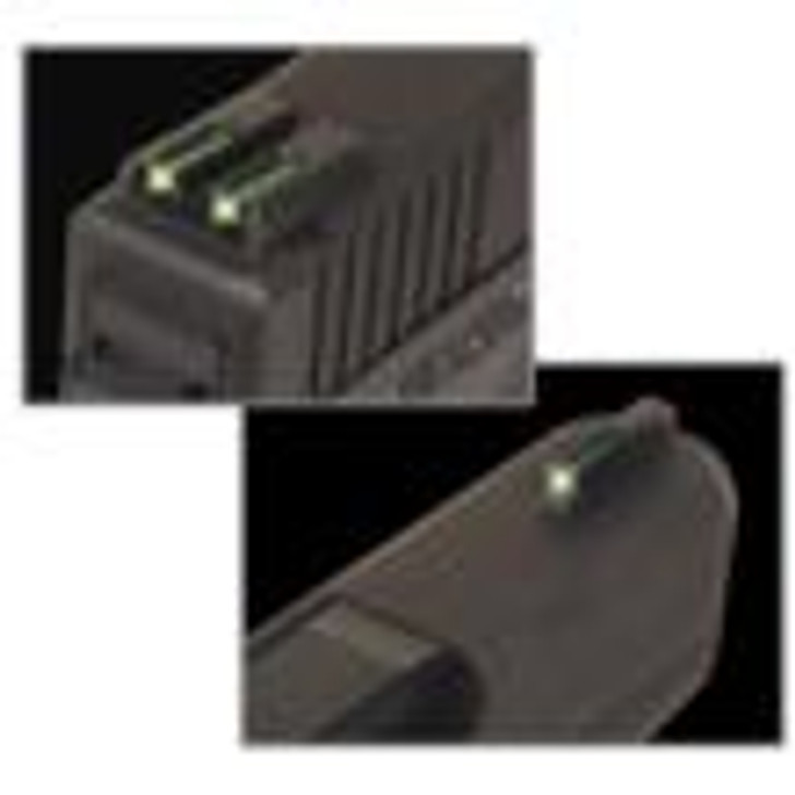 Truglo TFO Tritium/Fiber-Optic Day/Night Sights Fit Sig #8 Front/#8 Rear - Front Green/Rear Green