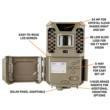  Bushnell Prime Low Glow Trail Camera 24MP Combo Brown Box 
