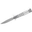 Battenfeld Knives Schrade Alkymest Butterfly Folding Knife 4" Blade Silver 