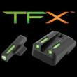  Truglo TFX Tritium/Fiber-Optic Day/Night Sights Fits Novak LoMount cut .270 Front / .500 Rear (1911 3_ Officers & 4.25_ Commander 9mm / .40S&W) - Whit 