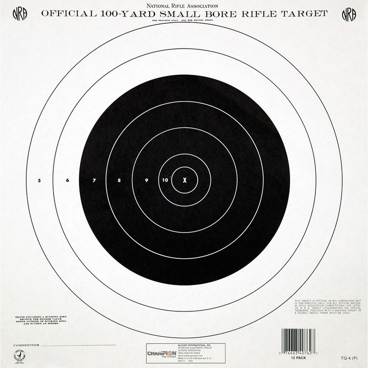 Champion Traps & Targets Champion Nra Gtq4 100yd S/b T/q 12pk 