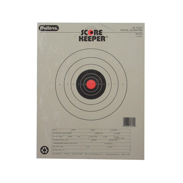 Champion Traps & Targets Champion 50ft Pstl Slowfire Trgt 12p 