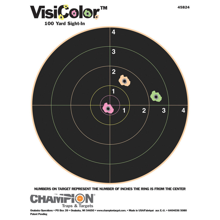 Champion Traps & Targets Champion Visicolor 8" Bullseye 10pk 