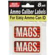 Mtm Molded Products Company MTM Ammo Caliber Labels MAGS Red 8/ct 