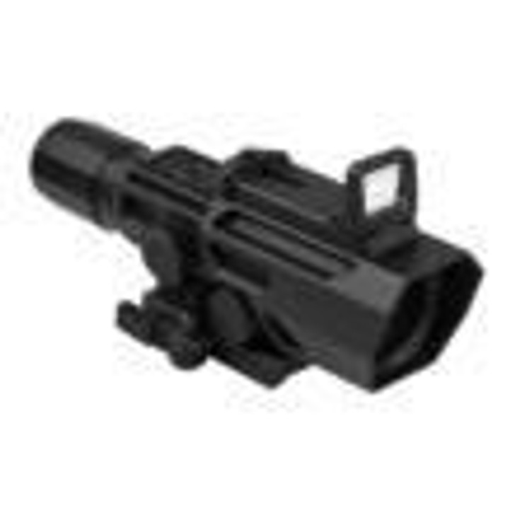 NcSTAR Inc. NcStar VSM ADO Dual Optic 3-9x42mm P4 Sniper Rifle Scope with Integrated Fold-Down Red Dot Optic - Black 