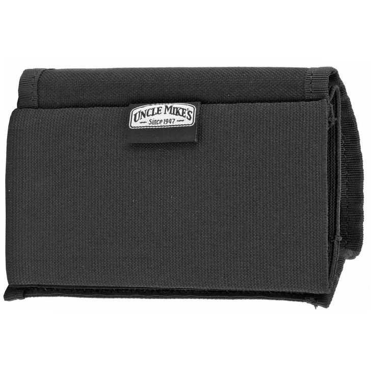 Uncle Mike's U/m Shotgun Stock Shell Hldr W/flap 