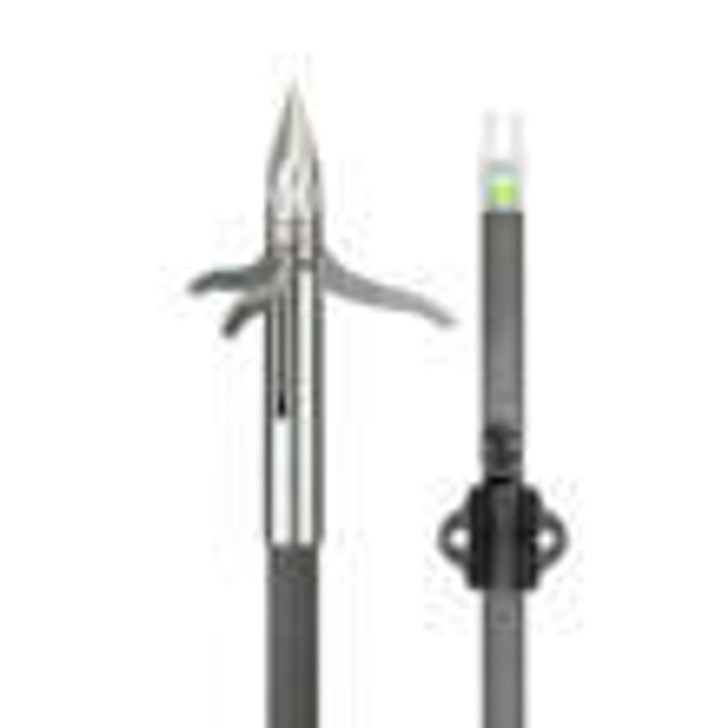 Feradyne Outdoors Muzzy Bowfishing Lighted Carbon Composite Fish Arrow With Iron Barb 3-Blade 