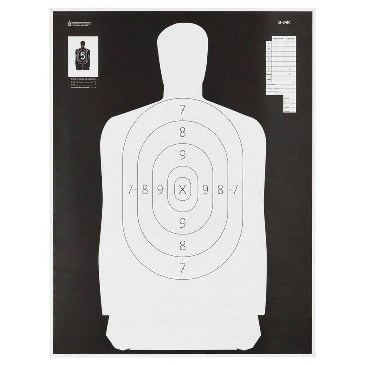 Action Target Action Tgt B34 Blk/wht Silho 100pk 