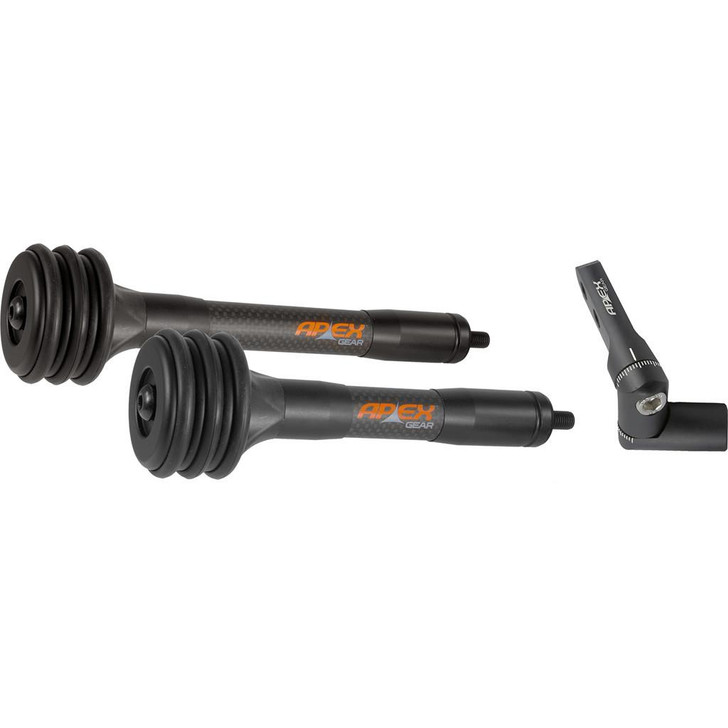 Apex Gear Apex End Game Stabilizer Kit Black 8 In./6 In. W/ Rear Mount 