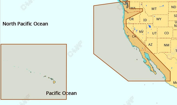 C-Map C-MAP NA-M024 Max Wide C Card West Coast And Hawaii 