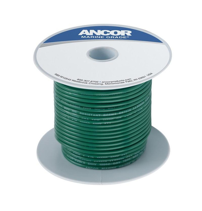  Ancor #8 Green 25' Spool Tinned Copper 
