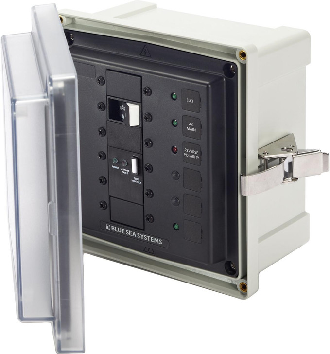 Blue Sea Systems Blue Sea Panel Enclosure 120/240v AC 50A ELCI Main Surface Mount System 