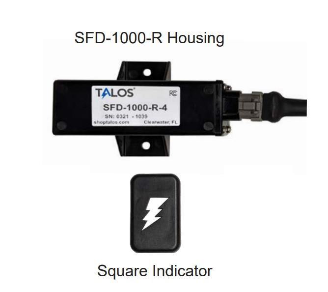  Talos SFD1000R Black Rectangular Lightning Detector with 10ft Cable 